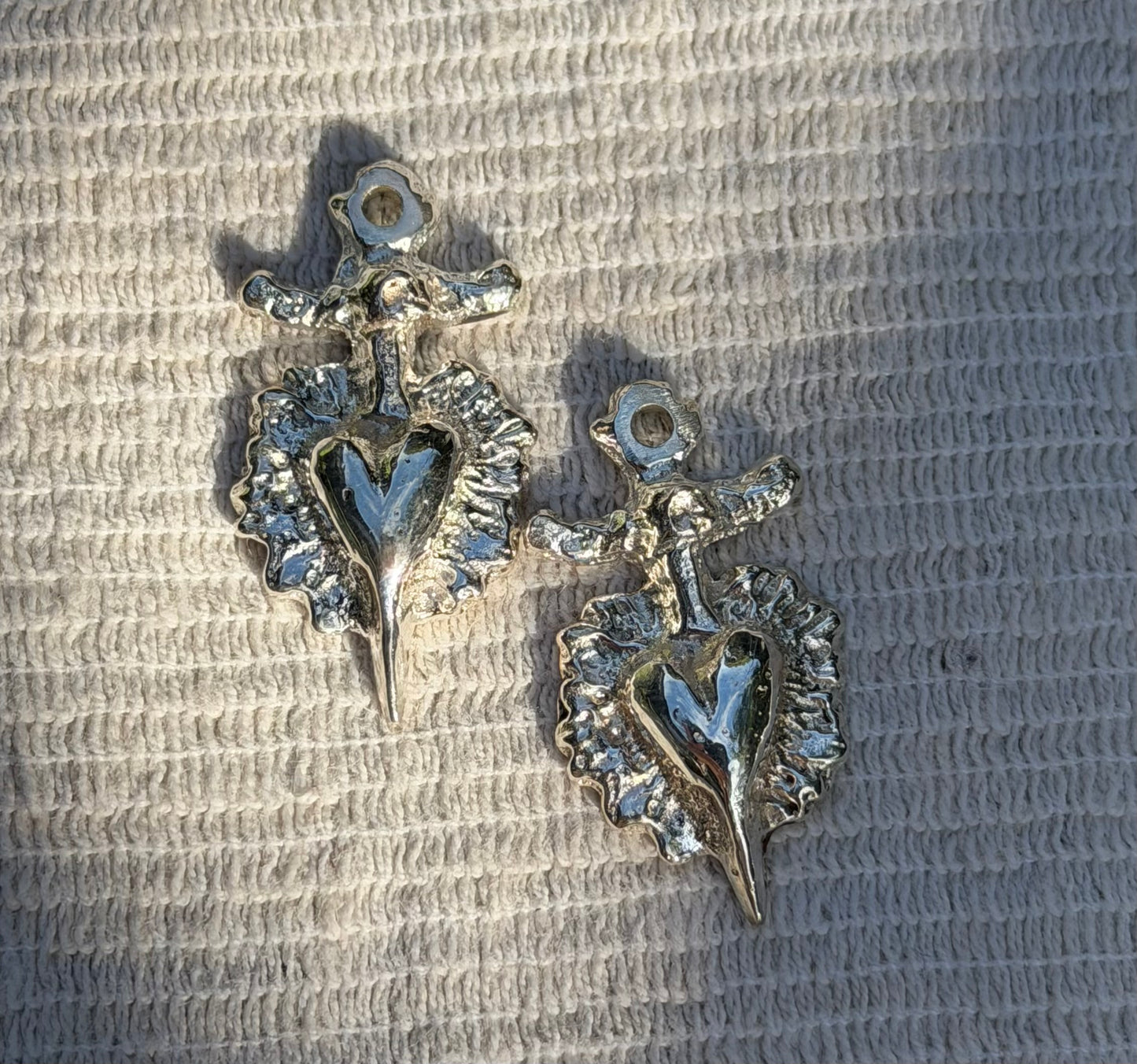 Sacred Heart Earring Charms