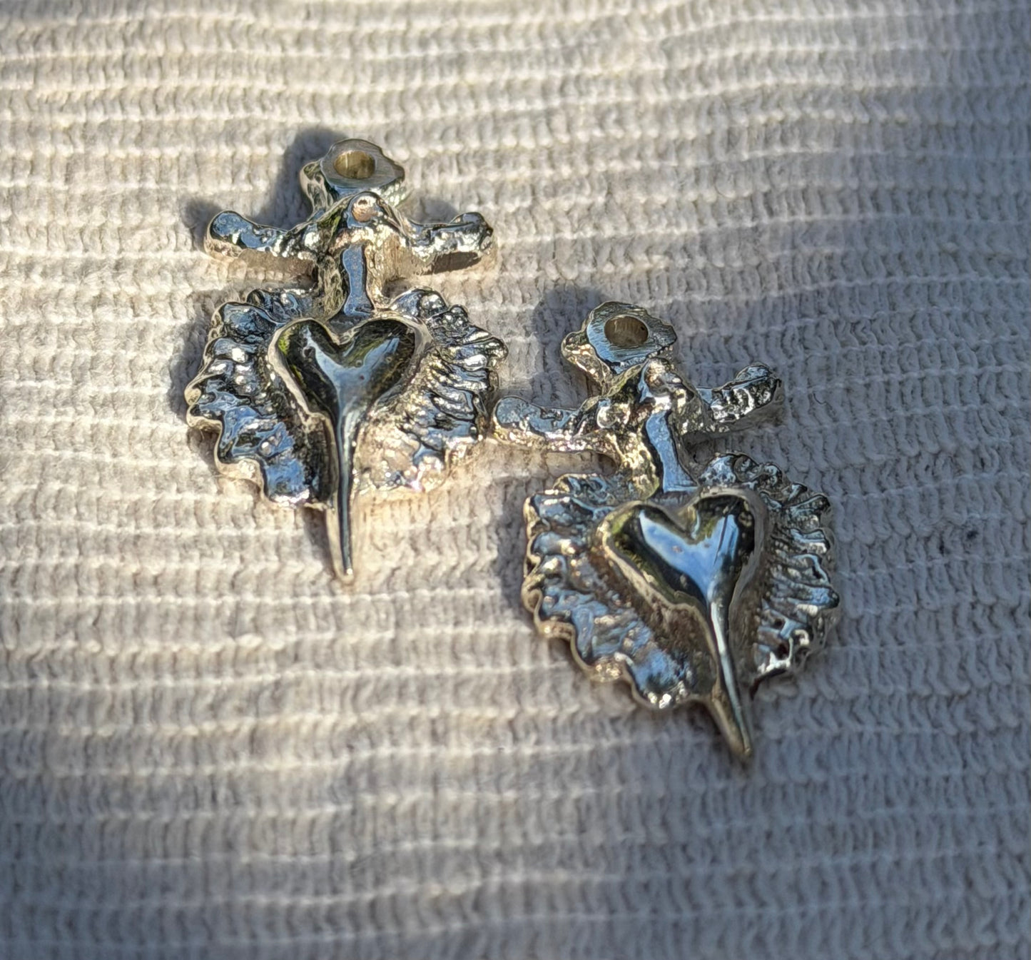 Sacred Heart Earring Charms